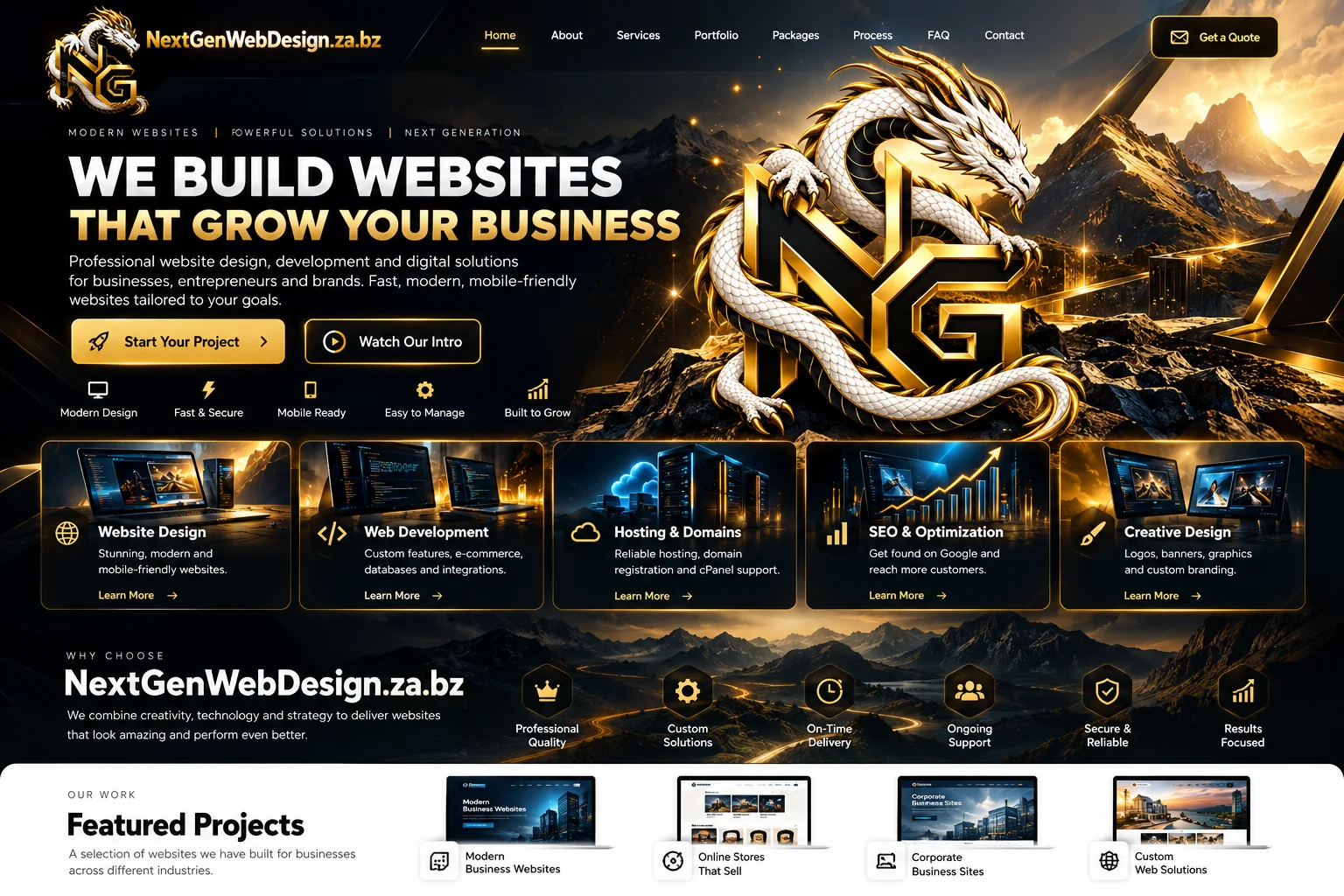 NextGen website design concept